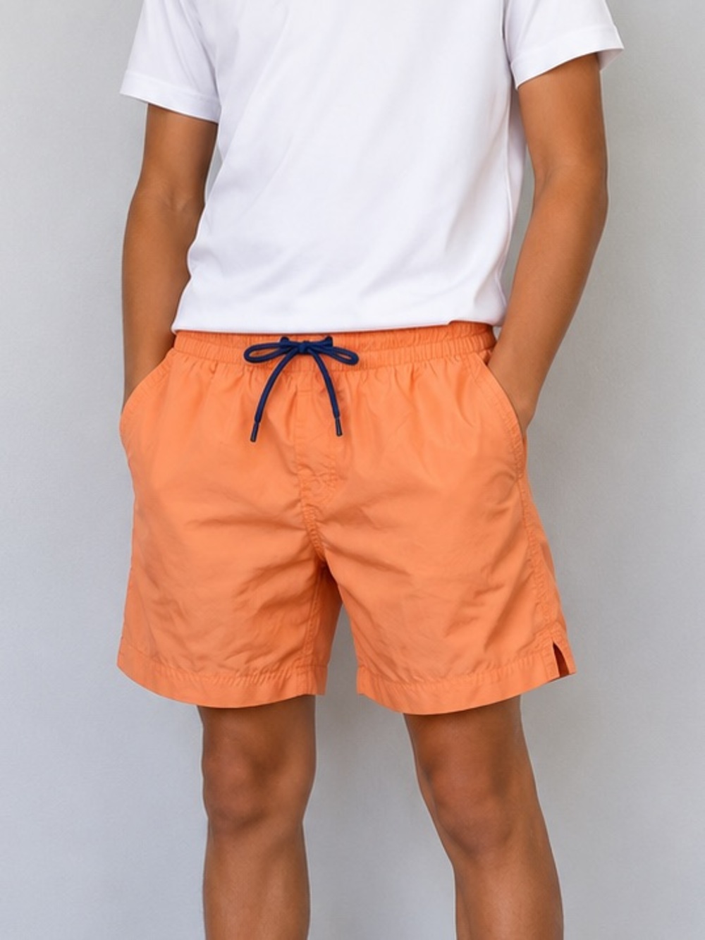 Old Navy Orange Boys Swim Trunks with Navy Drawstring